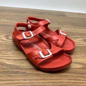 Birkenstock Girls Sandals Rio Eva Size 33 US 2 Ankle Strap Waterproof Red